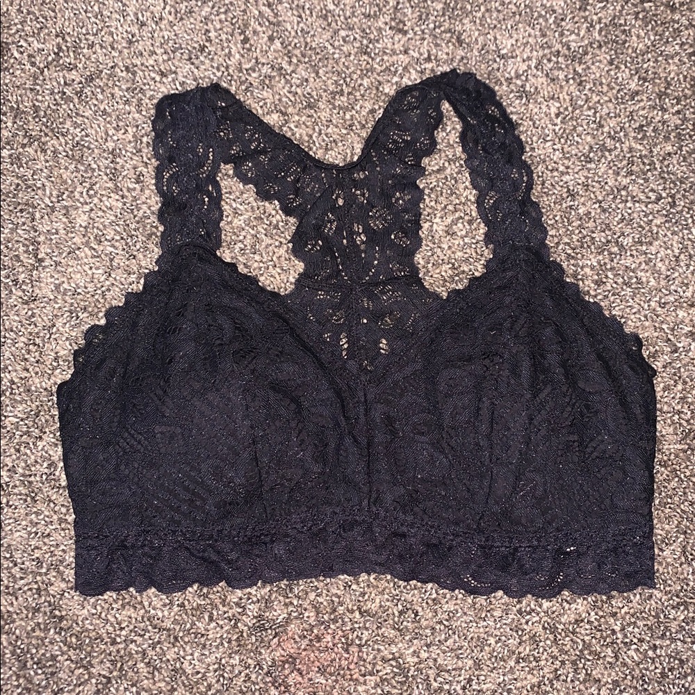Maurices Black Lace Racerback Bralette